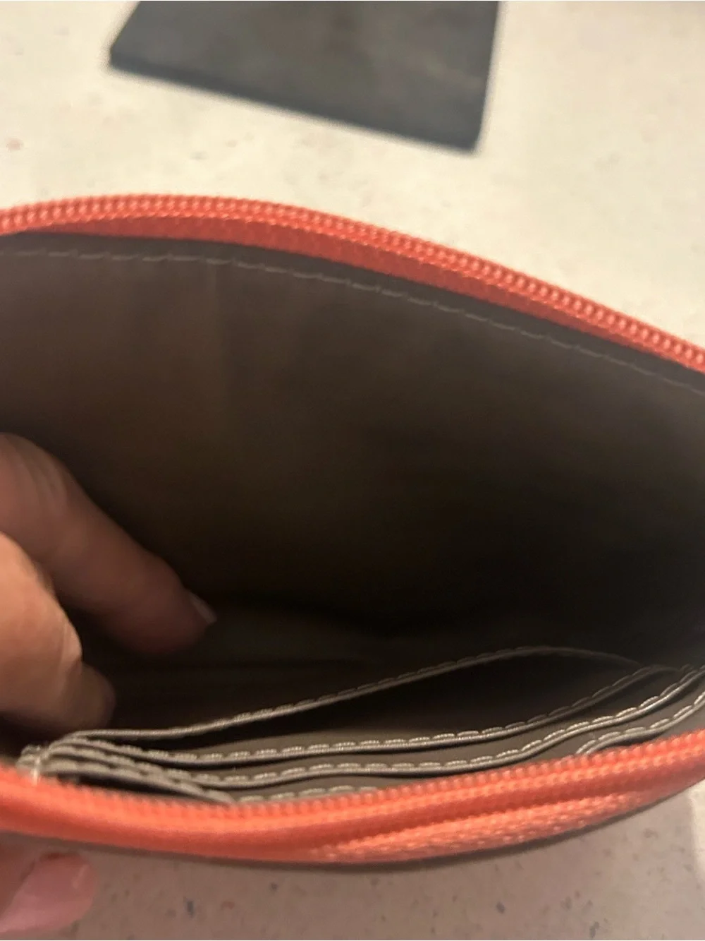 Fossil Peach Canvas Owl Zip Card Wristlet